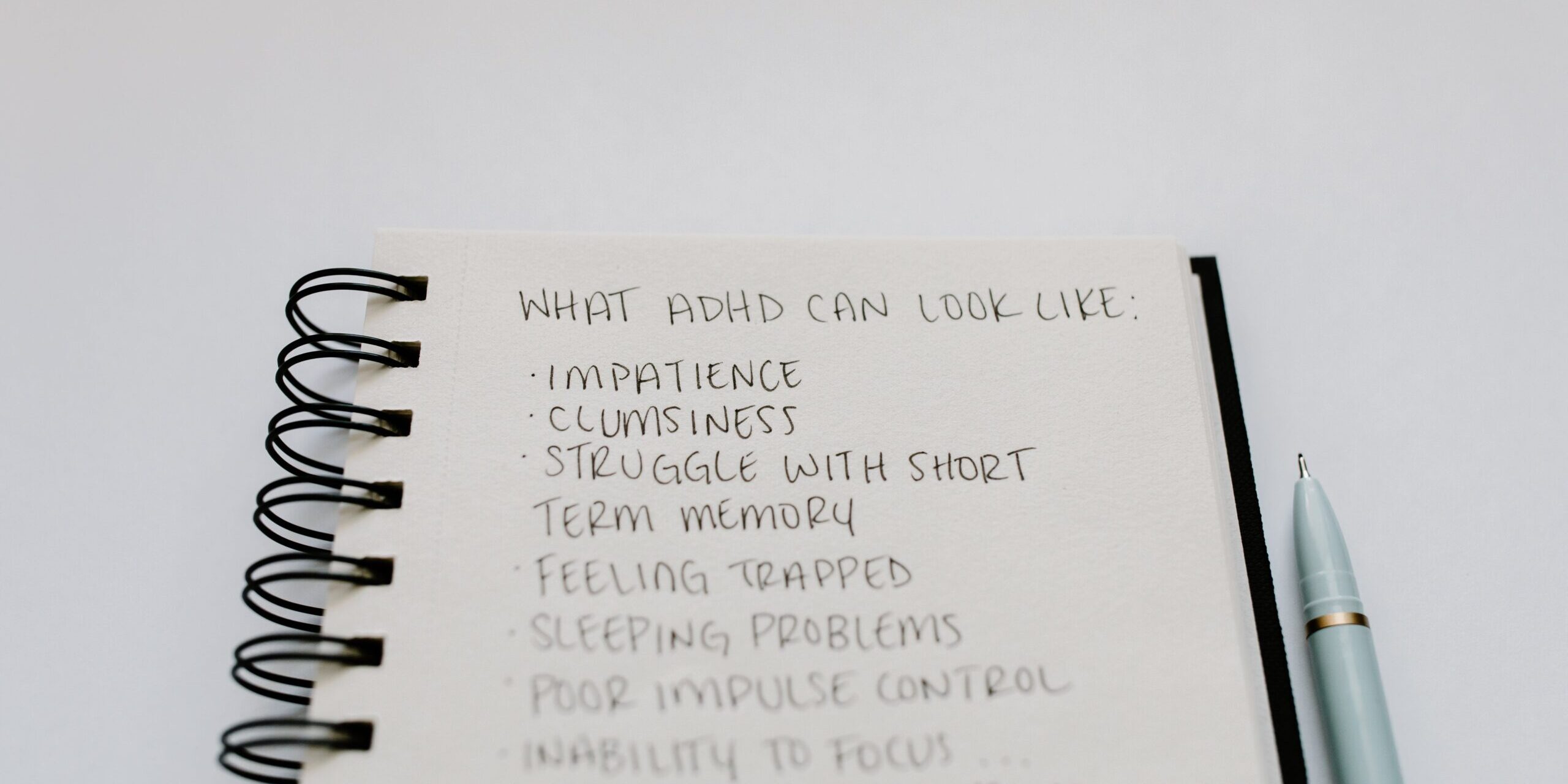 Notebook with handwritten text