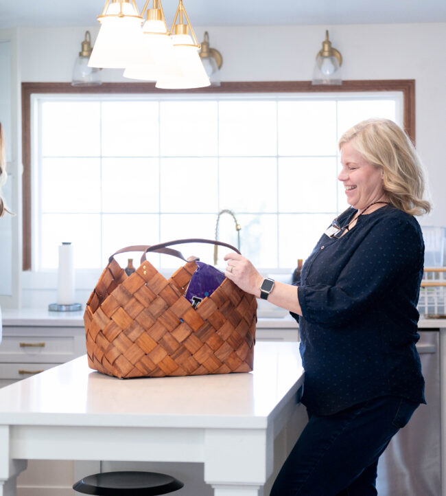Professional Organizer organizing in kitchen