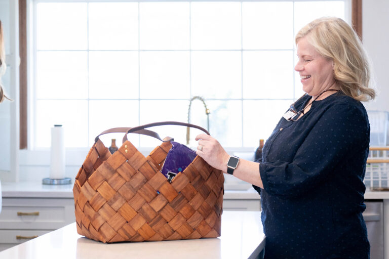 Professional Organizer organizing in kitchen